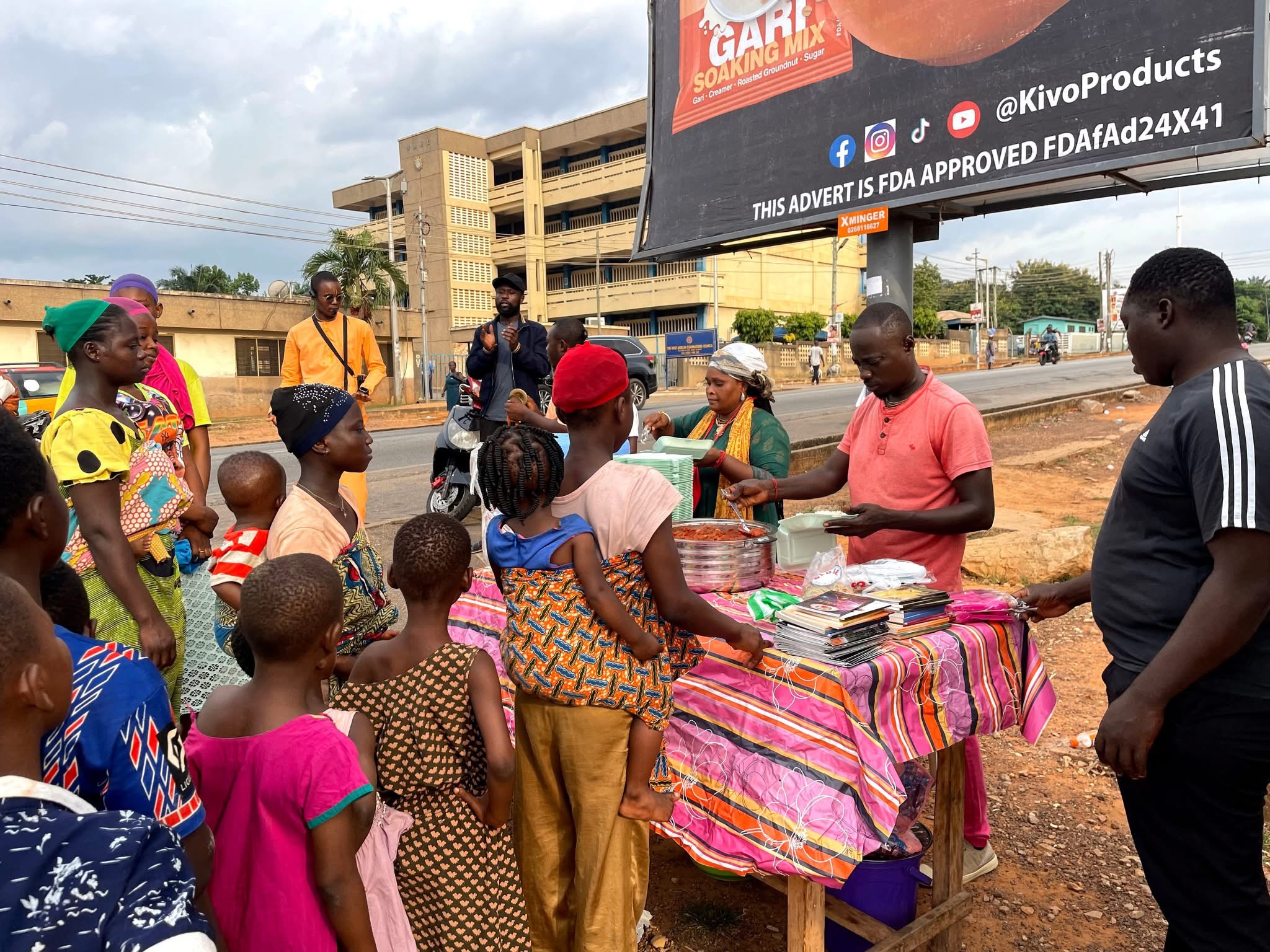 ISKCON Kumasi Food for Life program in action, serving meals to the community